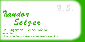 nandor selzer business card