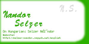 nandor selzer business card